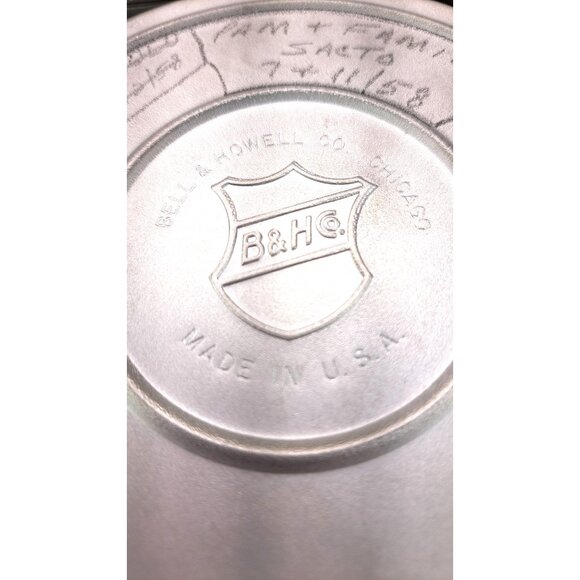 Vintage Bell & Howell 8mm Film Canisters Set Of 5 With 1 Reel 1950s 5 Inch Metal - Picture 7 of 12